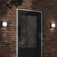 Berkfield Home Outdoor Wall Lights 2pcs Black Stainless Steel