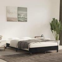 Berkfield Home Bed Frame without Mattress Black 120x190 cm Small Double Velvet