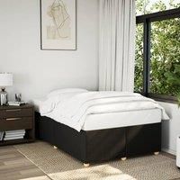 Berkfield Home Bed Frame without Mattress Black 120x190 cm Small Double Fabric