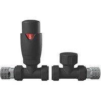 Anthracite Thermostatic Radiator Valve Pack Straight