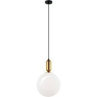 Viokef Vanity pendant light, glass lampshade, gold