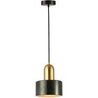 Viokef Marble pendant light, full lampshade, dark green