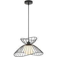 Viokef Belinda pendant light, glass lampshade, black