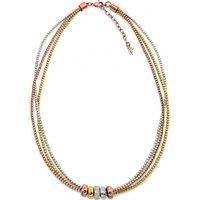 Folli Follie 3N15T008RYC Women/'s Silver Plated Necklace Multi-Coloured 42 cm