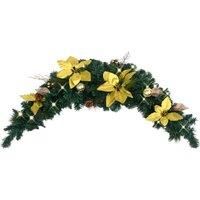 Berkfield Home Christmas Arch with LED Lights Green 90 cm PVC