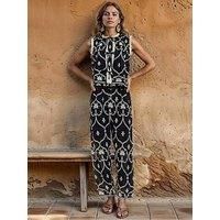 Devotion Twins Canny Tie Front Sleeveless Shirt - Multi