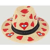 Sorena Hearts Straw Hat
