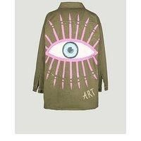 Sorena Distressed Eye Denim Jacket