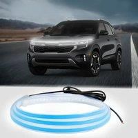 1PCS LED Daytime Running Light Scan Starting Car Hood Decorative Lights DRL Auto Engine Hood Guide