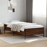 Berkfield Home Bed Frame without Mattress Brown Oak 100x200 cm