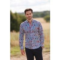 Stripe Guitar Men Print Shirt