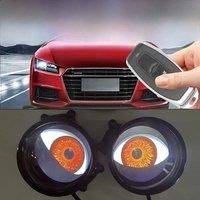 2pcs Car Decorative Headlight Dynamic Writing Wheel Eye Demon Eye Universal Modification Headlights
