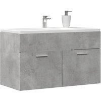 Berkfield Home Bathroom Sink Cabinet Concrete Grey 90x38.5x46 cm Engineered Wood