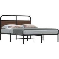 Berkfield Home Bed Frame Without Mattress 120x190 cm Small Double Brown Oak Engineered Wood