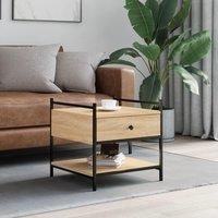 Coffee Table Sonoma Oak 50x50x50 cm Engineered Wood