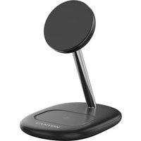 Canyon Wireless Charger Wcs-205 15W Qi2 2In1 Black Without Adapter, Black