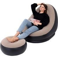 Inflatable Lounge Chair With Footstool - 5 Colours
