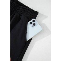 Black GAME DAY Rugby Football Graphic Pullover and Shorts Casual