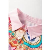 Everyday The Label Women's Multicolour Boho Floral Print Buttoned Long Sleeve Shirt Dress Dresses | Size: Medium