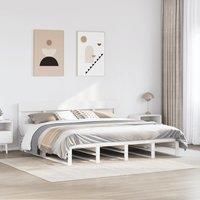 Berkfield Home Bed Frame without Mattress White 200x200 cm Solid Wood Pine