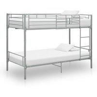 Bunk Bed Grey Metal 90x200 cm