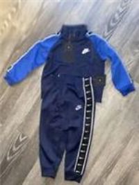 Baby Boys Nike Tape Tracksuit Age 18 Months Navy Blue Poly New Tags