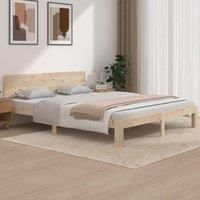 Bed Frame Solid Wood Pine 160x200 cm