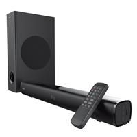Creative Stage 2.1 Channel Under-monitor Soundbar with Subwoofer for TV, Computers, and Ultrawide Monitors, Bluetooth/Optical Input/TV ARC/AUX-in, Remote Control and Wall Mounting Kit