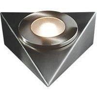 Robus Royal Brushed Chrome 2.5W LED 240V Triangular Cabinet Light Cool White 4k