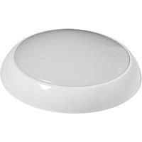 Robus Golf Indoor & Outdoor Maintained or Non-Maintained Emergency Round LED Bulkhead with Battery Backup White 12.1W 830 / 910 / 900lm (850KJ)