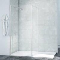 Nexa By Merlyn 8mm Chrome Frameless Swivel Wet Room Shower Panel Only  2015 x 200mm