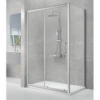 Triton Neo Eight Framed Rectangular Sliding Door Shower Enclosure Reversible Chrome 1100mm x 800mm x 1900mm (982TK)