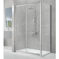 Triton Neo Eight Framed Rectangular Sliding Door Reversible Chrome 1400mm x 760mm x 1900mm (859TK)