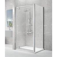 Triton Neo Eight Framed Square Pivot Door Shower Enclosure Reversible Chrome 900 x 900 x 1900mm (291TK)