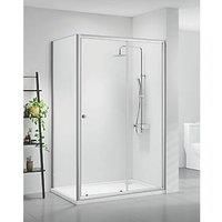 Triton Neo Six Framed Rectangular Sliding Door Shower Enclosure Reversible Chrome 1000mm x 760mm x 1850mm (151TK)