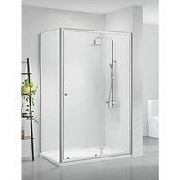 Triton Neo Six Framed Rectangular Sliding Door Shower Enclosure Reversible Chrome 1000mm x 800mm x 1850mm (157TK)