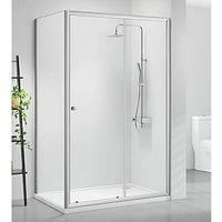 Triton Neo Six Framed Rectangular Sliding Door Shower Enclosure Reversible Chrome 1100 x 760 x 1850mm (444TK)