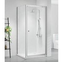 Triton Neo Six Framed Rectangular Sliding Door Shower Enclosure Reversible Chrome 1200 x 800 x 1850mm (387TK)