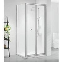 Triton Neo Six Framed Square Bi-Fold Door Shower Enclosure Reversible Chrome 760 x 760 x 1850mm (482TK)