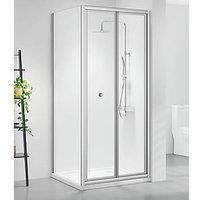 Triton Neo Six Framed Square Bi-Fold Door Shower Enclosure Reversible Chrome 800mm x 800mm x 1950mm (918TK)