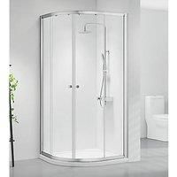 Triton Neo Six Framed Offset Quadrant Sliding Shower Doors Chrome 1200 x 1850mm (351TK)