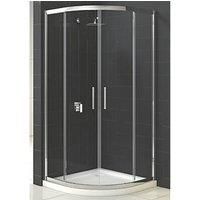 Triton Fast Fix Framed Quadrant 2-Door Shower Enclosure Non-Handed Chrome 900 x 900 x 1900mm (591KT)