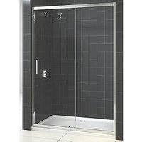 Triton Fast Fix Framed Rectangular Sliding Shower Door Chrome 1200 x 1900mm (353KT)
