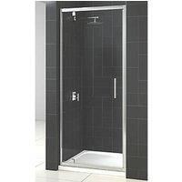 Triton Fast Fix Framed Rectangular Pivot Shower Door Chrome 800mm x 1900mm (856KT)