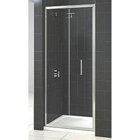 Triton Fast Fix Framed Rectangular Bi-Fold Shower Door Chrome 800 x 1900mm (606KT)