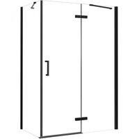 Nexa By Merlyn 8mm Black Frameless Inline Hinge Door Only for Side Panel - 2000 x 900mm