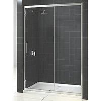Triton Fast Fix Framed Rectangular Sliding Shower Door Chrome 1400mm x 1900mm (959KT)