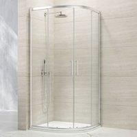 Nexa By Merlyn 8mm Chrome Quadrant Double Sliding Door Shower Enclosure - 900 x 900mm