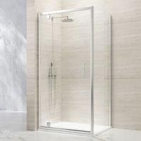 Nexa By Merlyn 8mm Chrome Framed Pivot Shower Door Only - 1900 x 900mm