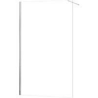 Nexa By Merlyn 8mm Chrome Frameless Wet Room Shower Screen Only - 2015 x 700mm